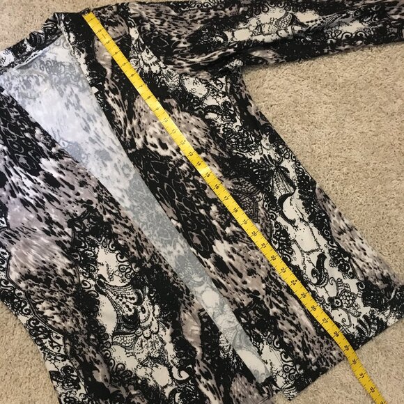 Vintage Damask Lace & Flowers Knit Open Cardigan - Picture 14 of 15